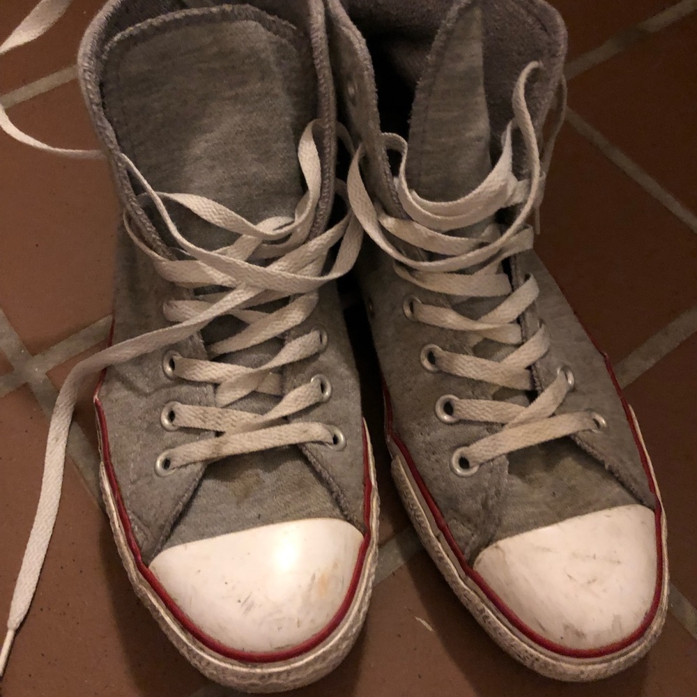 Grey chuck taylor high tops